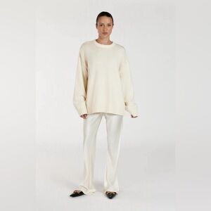 **NEW WITH TAGS** DISSH Myka Cream Satin Pants (US 8)
